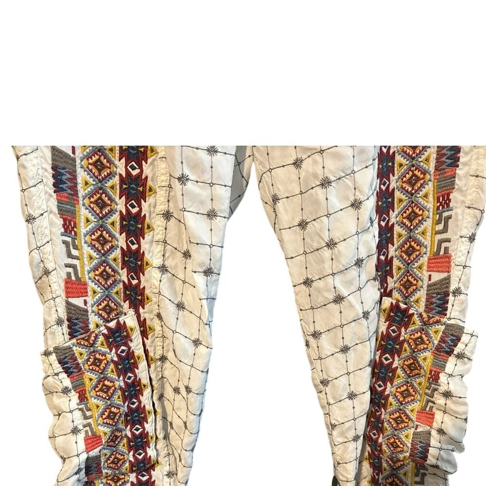 Johnny Was Patterned Embroidered Drawstring Jogge… - image 5